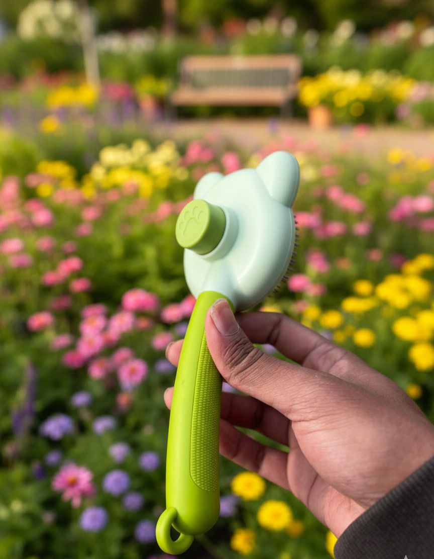 Self-Cleaning Cat Hair Brush – Gentle Deshedding & Grooming Brush